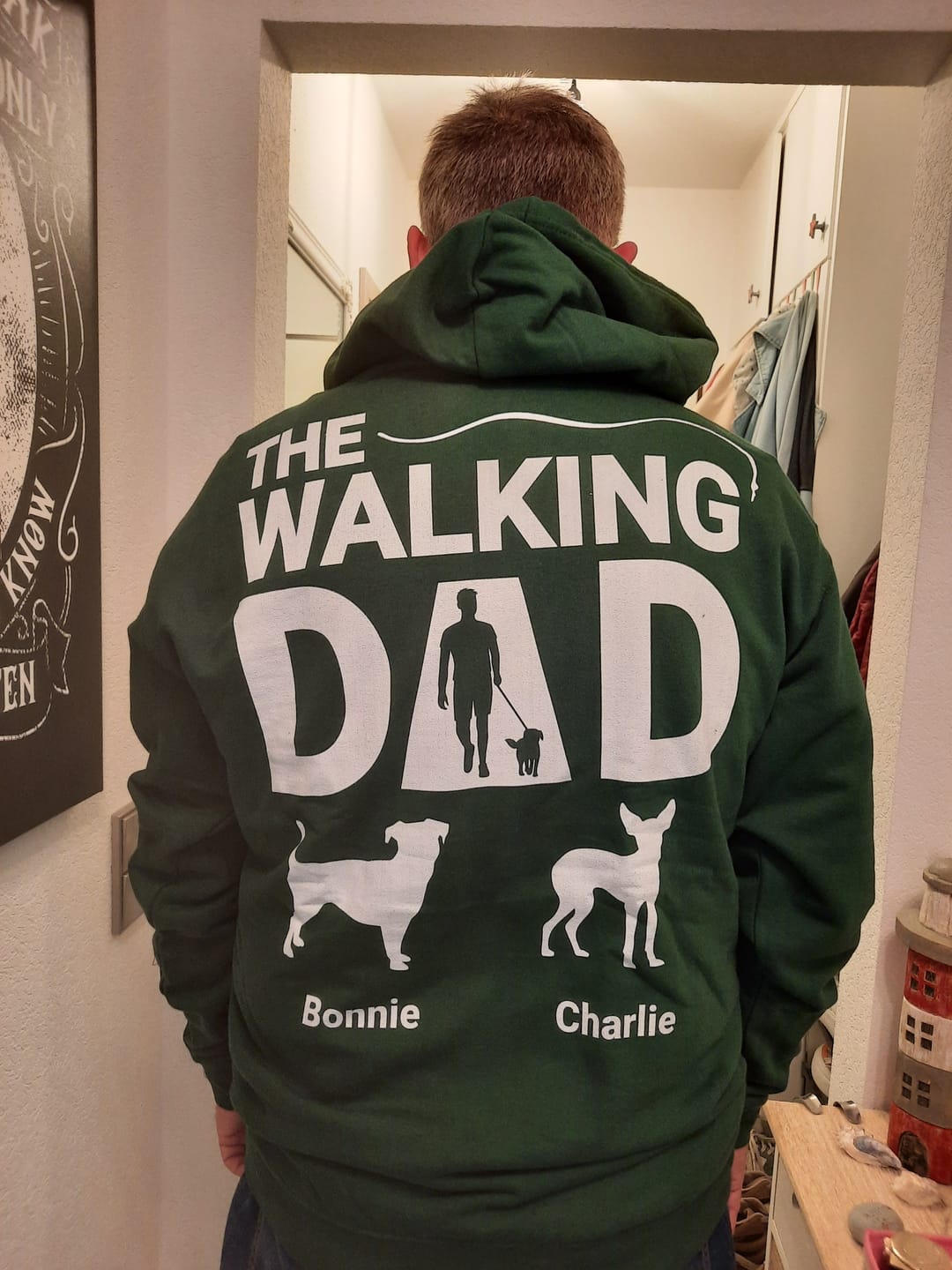 Customer photo review of The Walking Dad - Individueller Hoodie