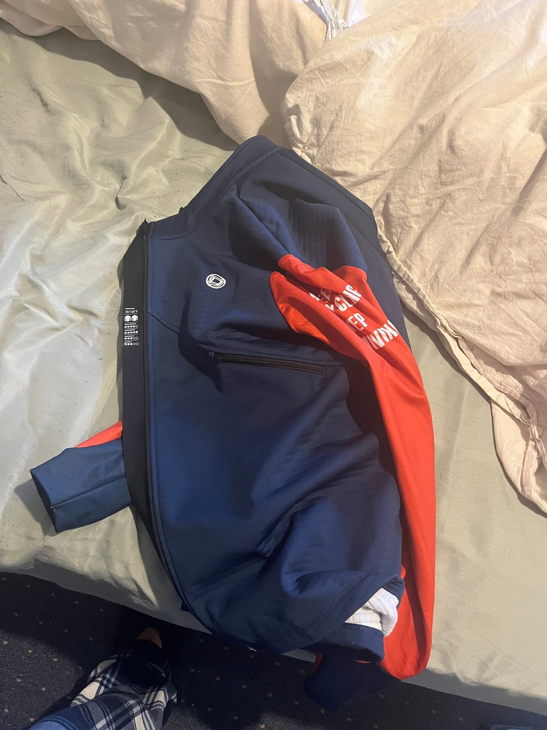 Customer photo review of FROSTAIR 2.0 JACKET - BLUE/ORANGE