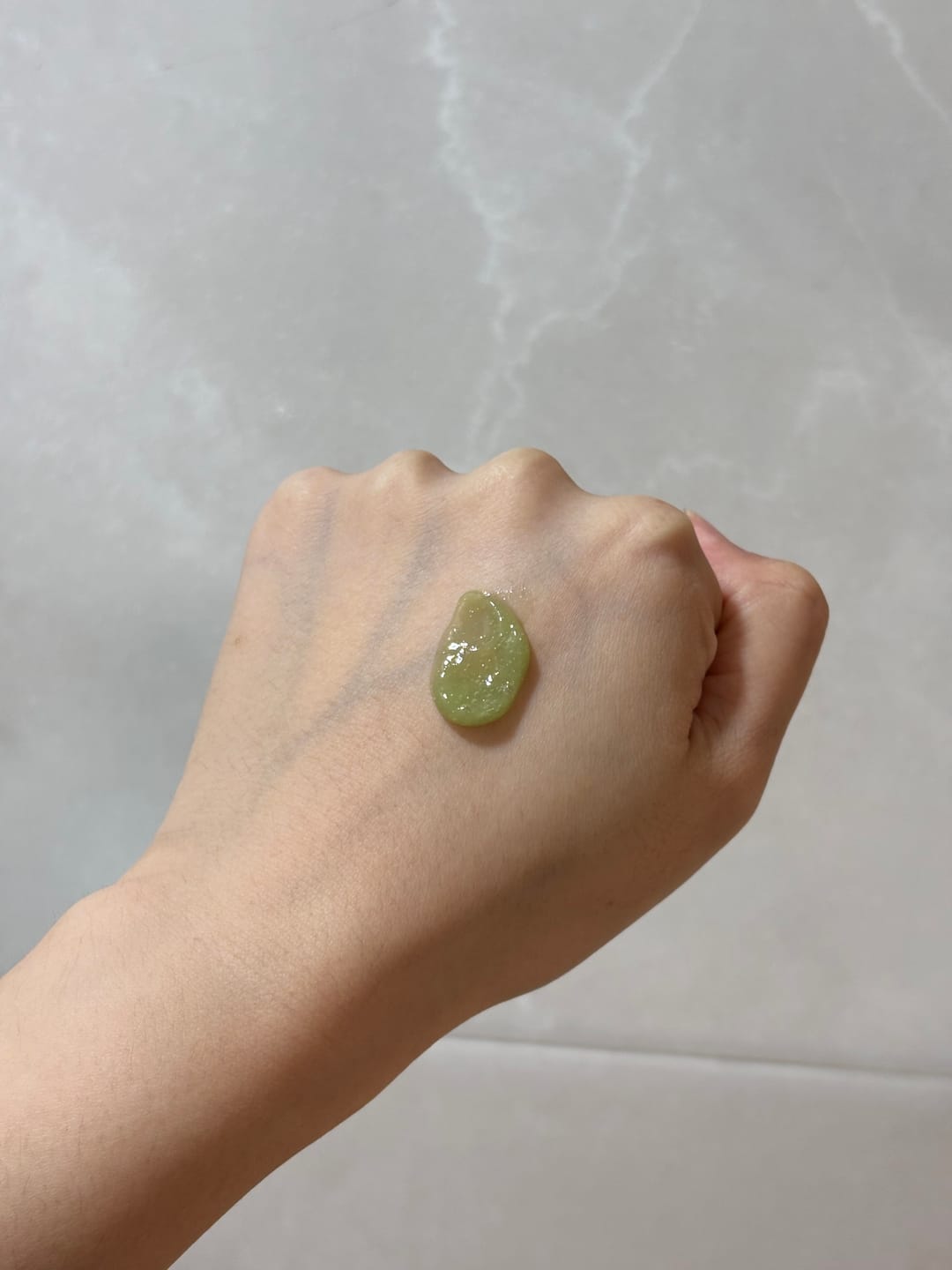Customer photo review of Madeca Matcha Toning Peeling Gel 150ml