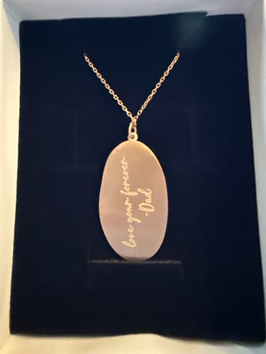 Customer photo review of Memoir Aura Personalized Fingerprint Necklace