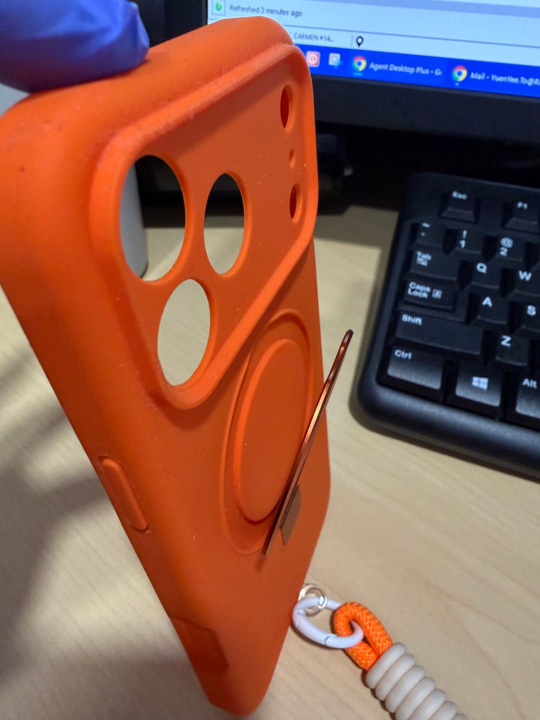 Customer photo review of iPhone 17 Pro Max Case with Built-In Kickstand Silicone Anti-Slip Design, Compatible with Magsafe | Venture Series