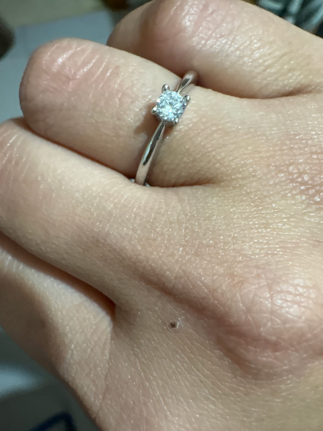 Customer photo review of Anillo Circonita Solitaria