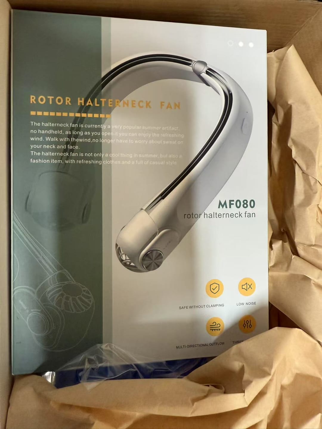 Customer photo review of Directional Rotor Neck Fan with Dual Cooling Modes