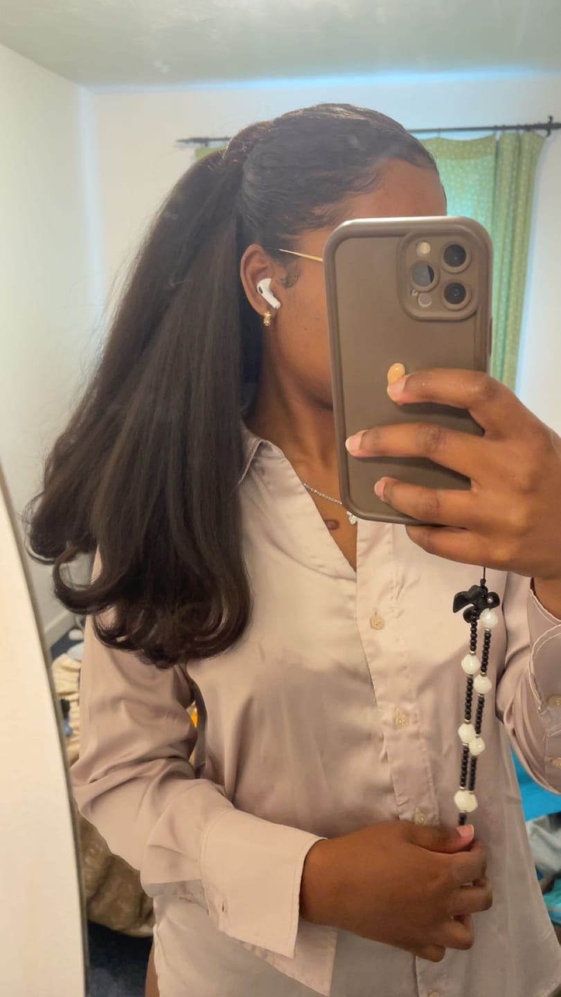 Customer photo review of LAMARA CLIP-IN  DARK BROWN