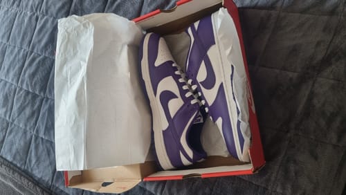 Customer photo review of Nike Dunk Low Championship Court Purple