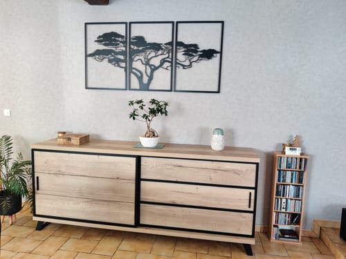 Customer photo review of Décoration murale en métal noir - Arbre de vie Africain