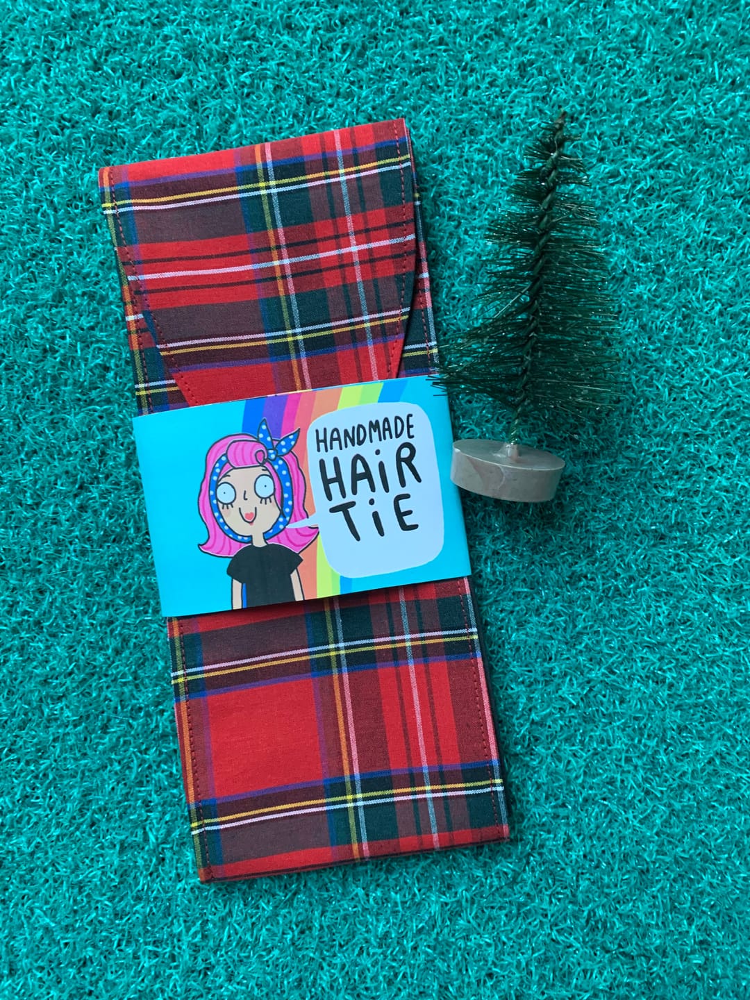 Customer photo review of Red and Black Tartan Cotton Fabric