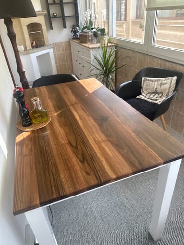 Customer photo review of Ahşap Yemek Masası - Bench ve Sandalye Takımı