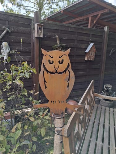 Customer photo review of Gartenstecker Eule