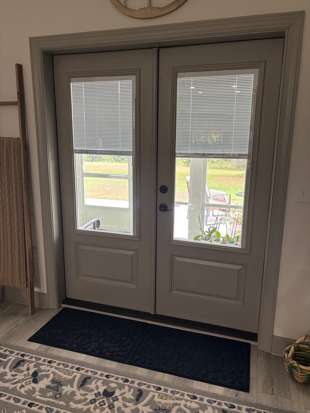 Customer photo review of Raise & Lower Blinds Glass and Frame Kit (3/4 Lite 24" x 50" Frame Size)