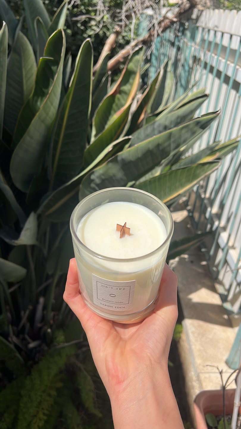 Customer photo review of נר ריחני ברגמוט תפוז