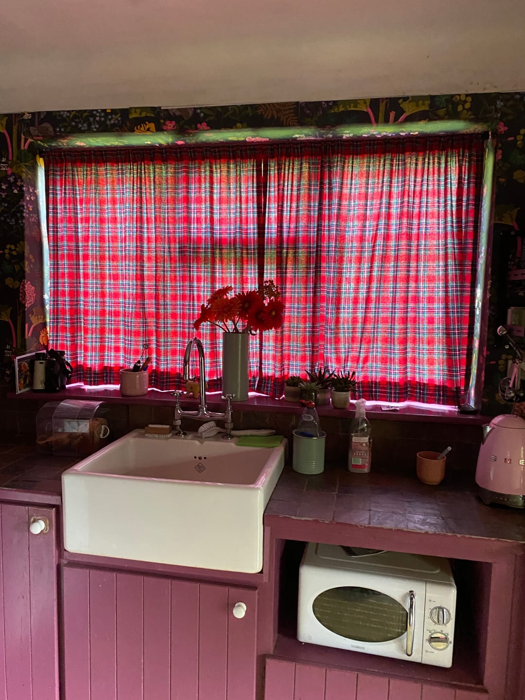 Customer photo review of Red Tartan Brushed Cotton Fabric