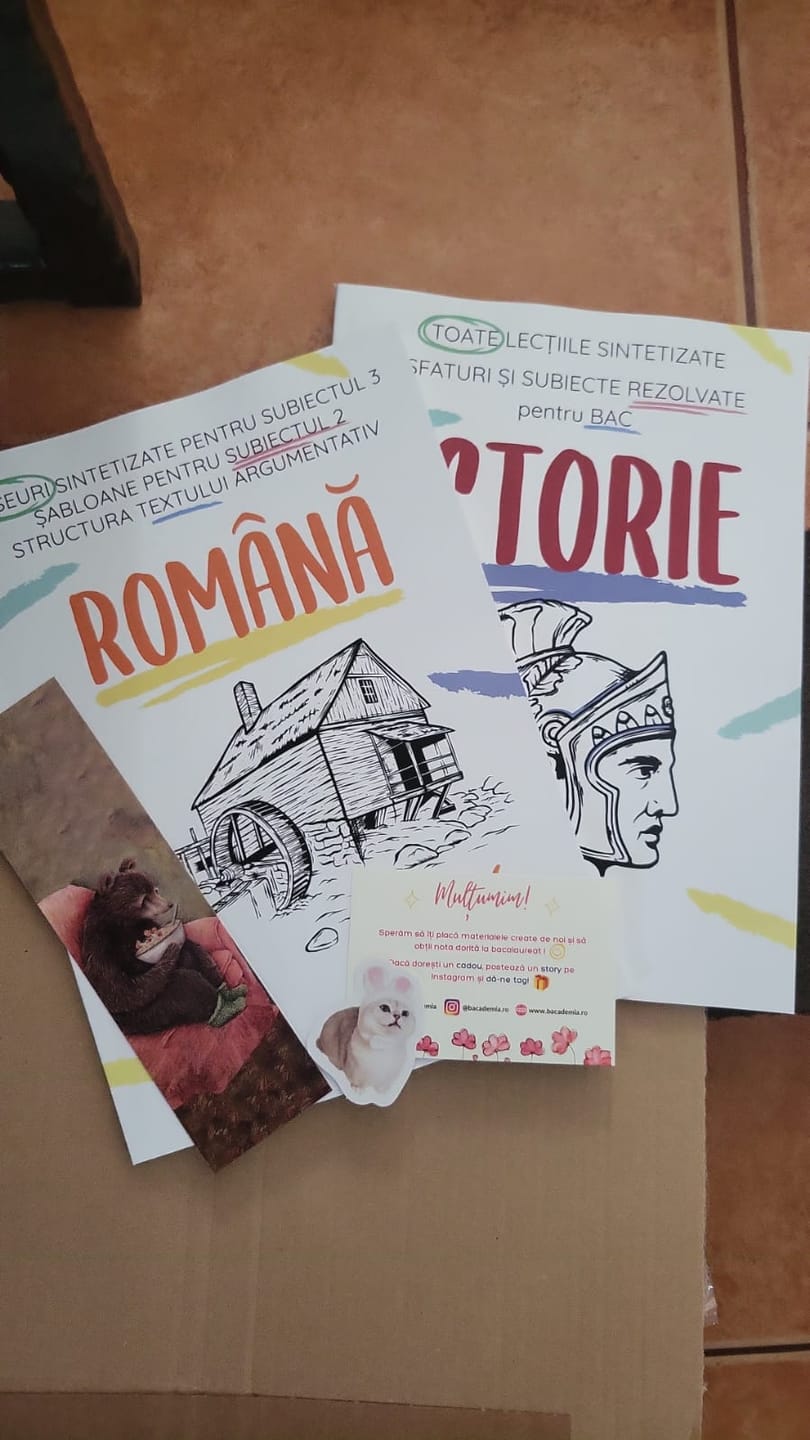 Customer photo review of Pachet Bacalaureat (Română + Istorie) Bacademia