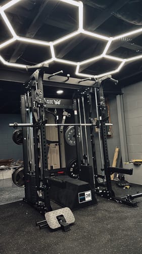 Customer photo review of Major Fitness B52 All-In-One Home Gym Smith Machine