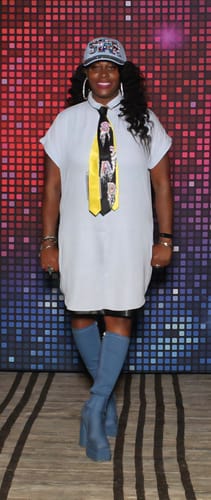 Customer photo review of MAXINE-DENIM PLATFORM BOOT