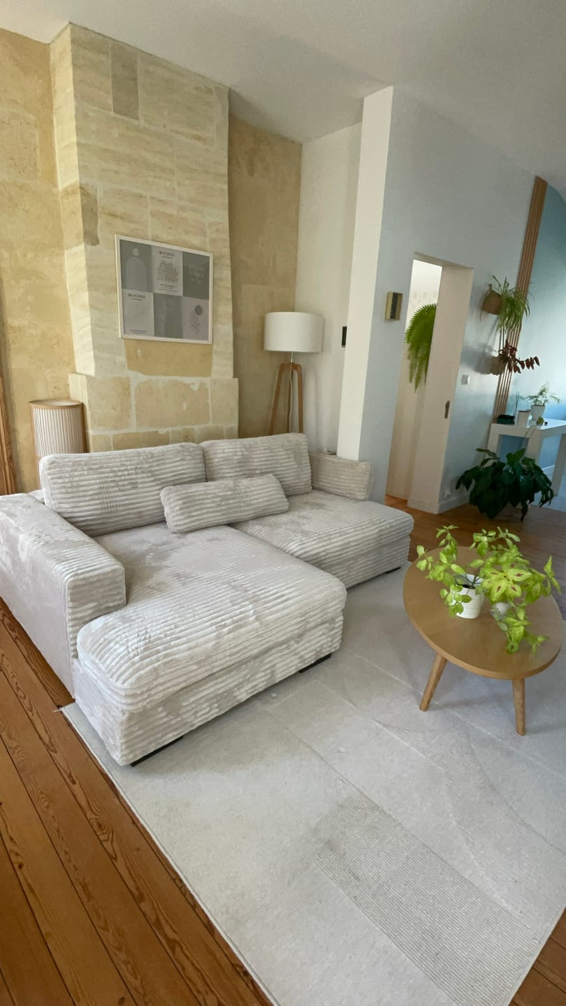 Customer photo review of Canapé d'angle convertible grande méridienne MONTPARNASSE