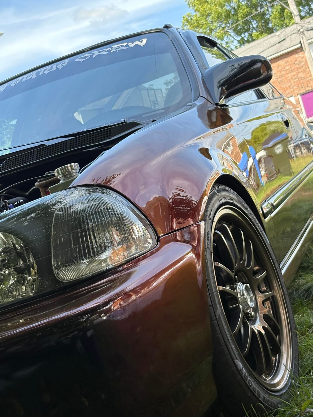 Customer photo review of Rainbow Drift Black Red Vinyl Wrap