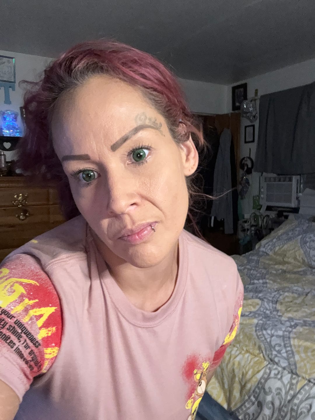 Customer photo review of Vega Bright Forest Green Prescription Colored Contact Lenses