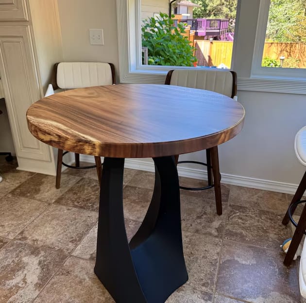 Customer photo review of Counter Table Base 614 Tulipe 34" H Mid-Century Modern Style