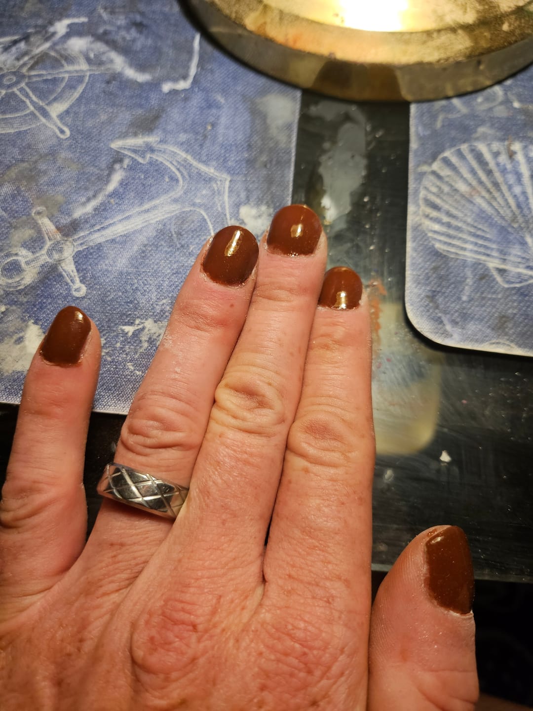 Customer photo review of Rogue Red Dipping Powder