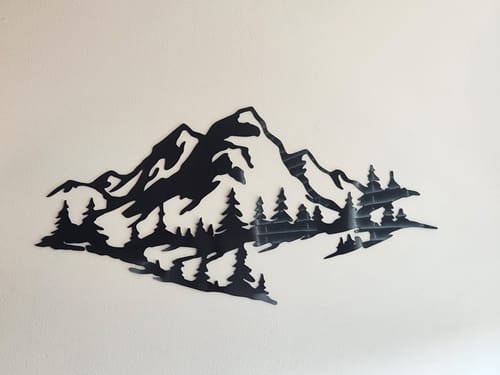 Customer photo review of Mountain Range View - Metal Wall Art