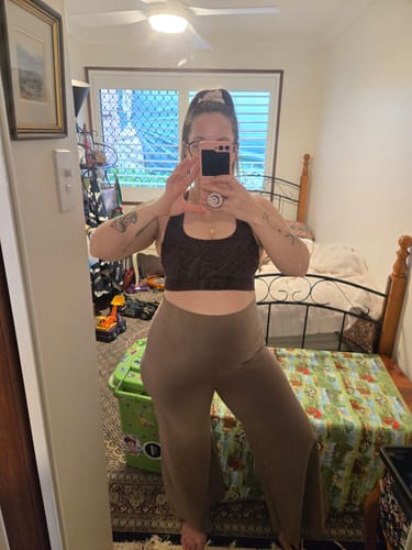 Customer photo review of Hemp Flare Yoga Pants