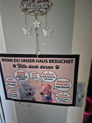 Customer photo review of Begrüßungskomitee - Individuelle Fußmatte