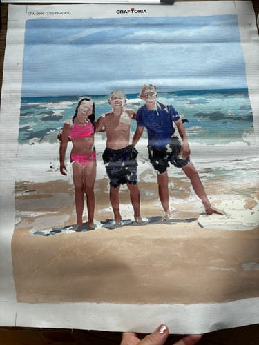 Customer photo review of Custom Paint By Numbers Kit