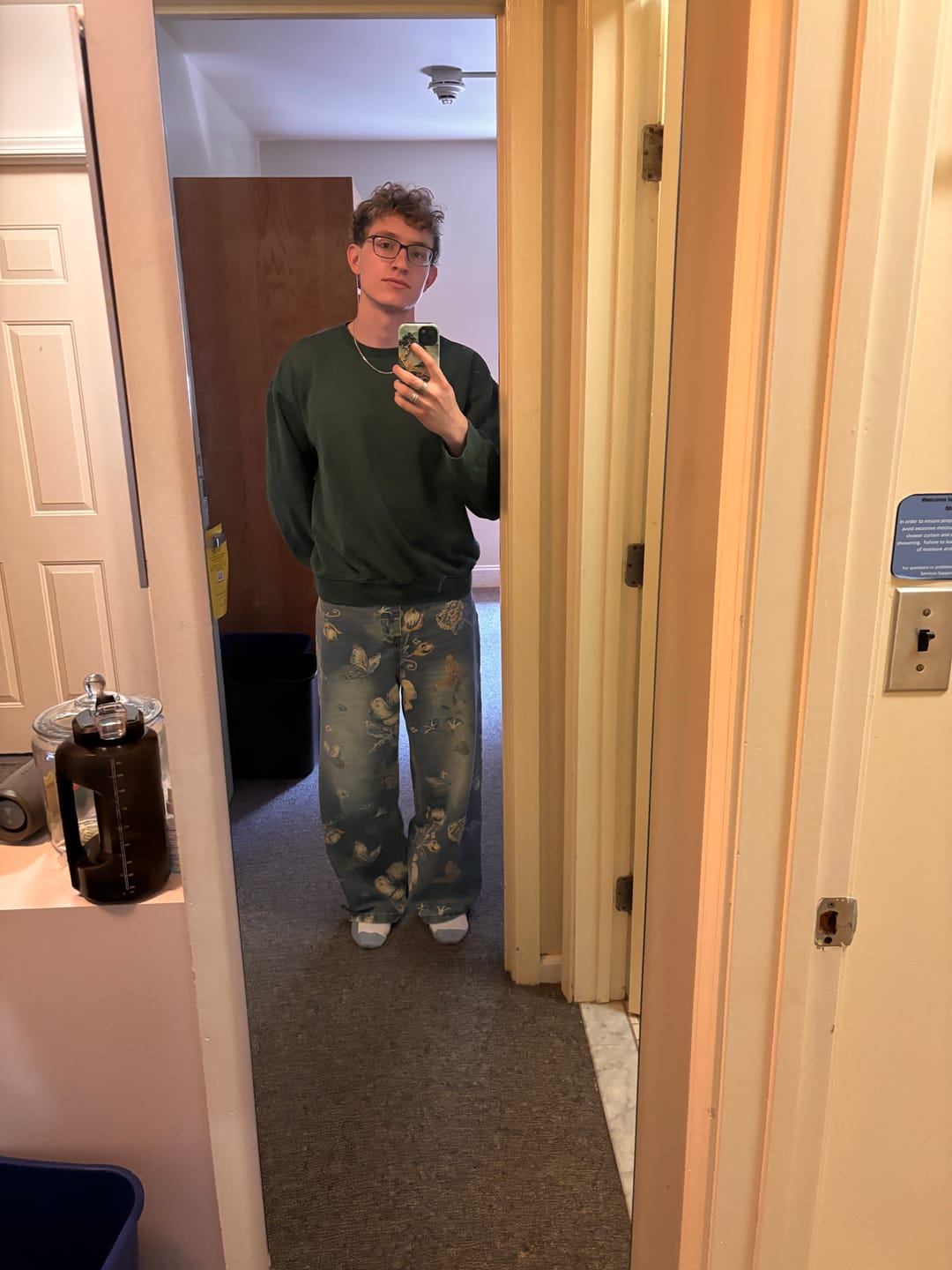 Customer photo review of Aelfric Eden Floral Baggy Jeans