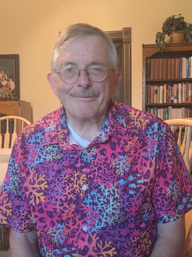 Customer photo review of Science Marine Biology Rainbow Coral Button Up Shirt