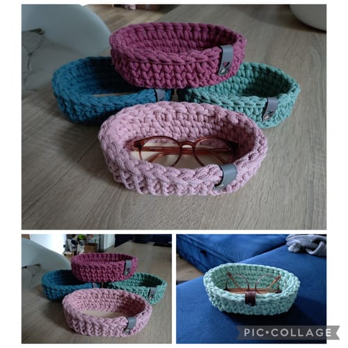 Customer photo review of Label Set mit Herz Ausschnitt - Häkelkorb Label - aus Kunstleder