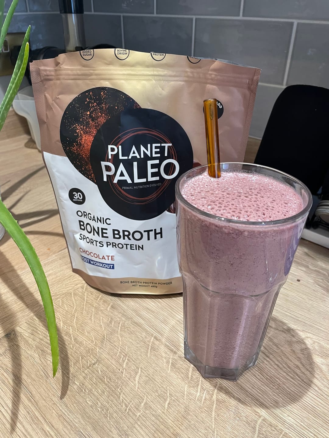 Customer photo review of Bone Broth Protein Powder - Chocolate