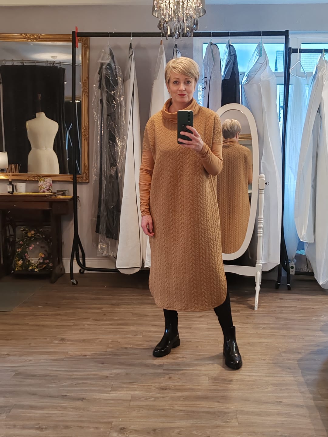 Customer photo review of Cable Knit Jersey Fabric