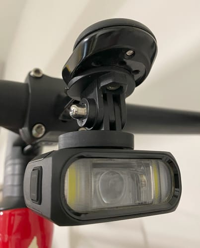 Customer photo review of HORI 900 DUAL MOUNTED BIKE LIGHT