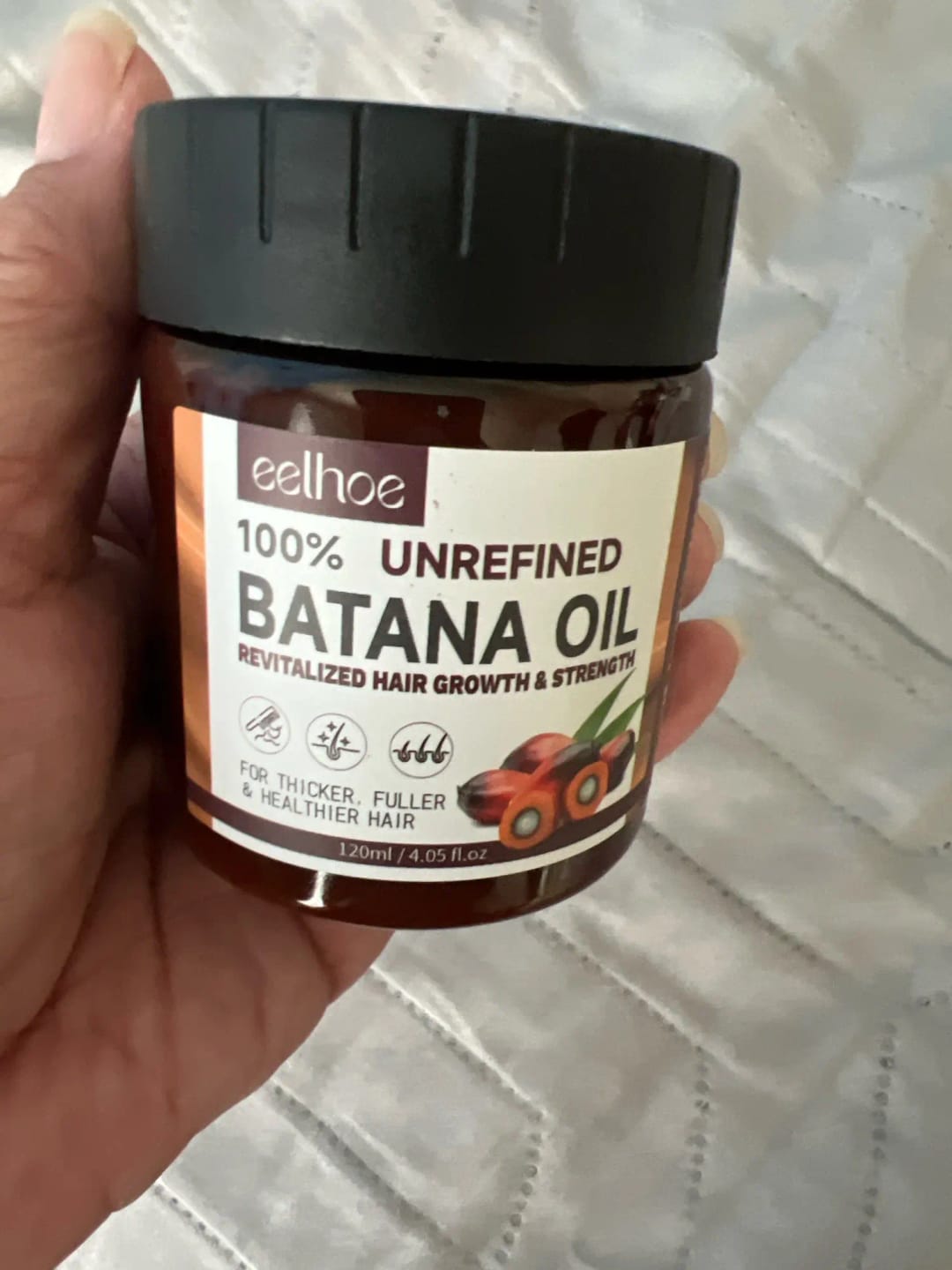 Customer photo review of Batana Oil Hair Mask Growth And Nourishment — Clear | KIMLUD