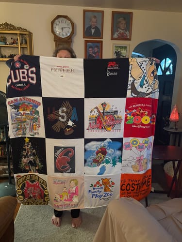Customer photo review of Premium T Shirt Quilt
