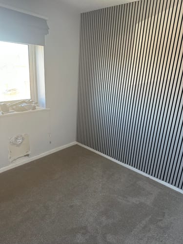 Customer photo review of Acoustic Slat Wall Panel - Grey Oak