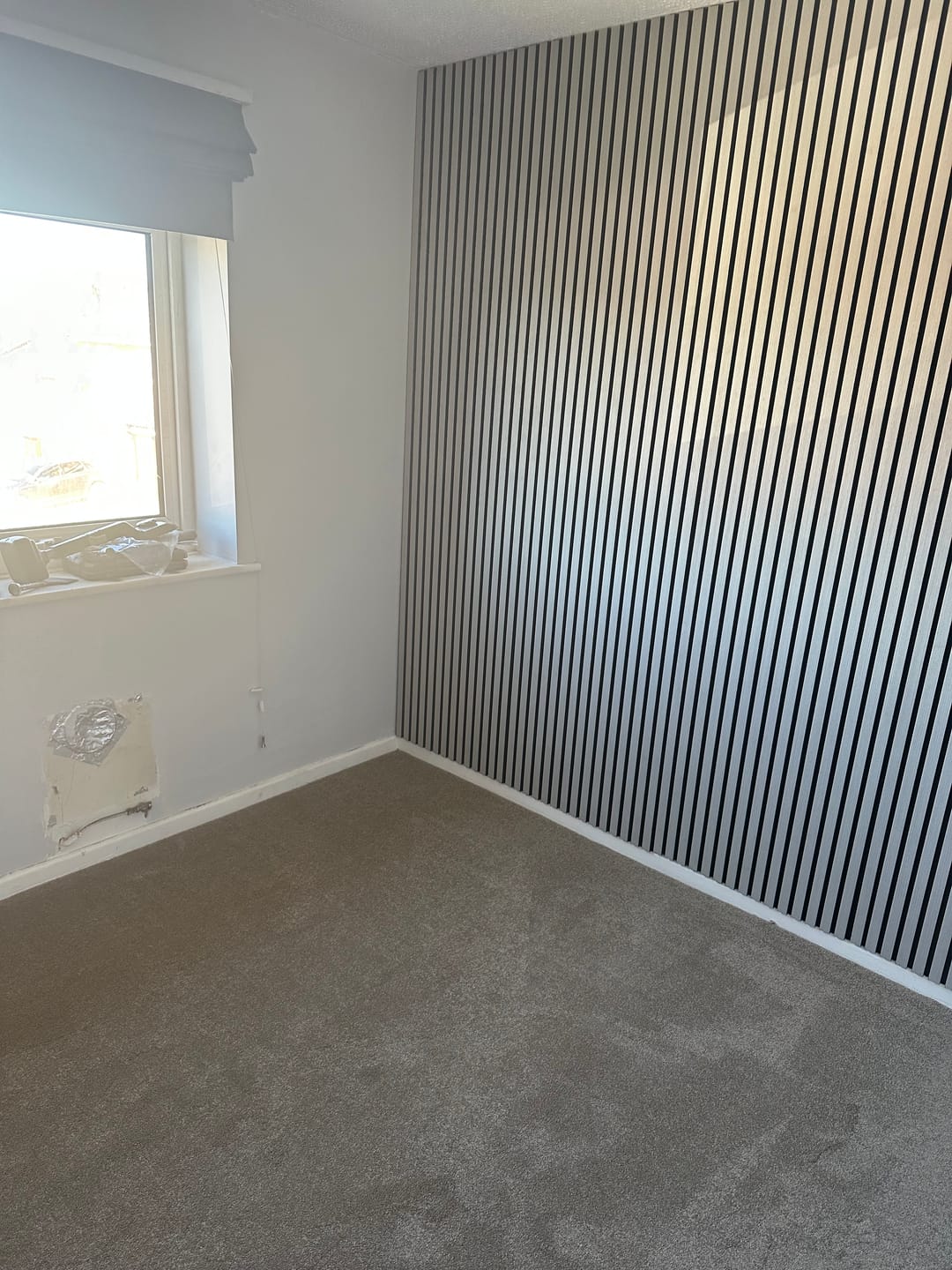 Customer photo review of Acoustic Slat Wall Panel - Grey Oak