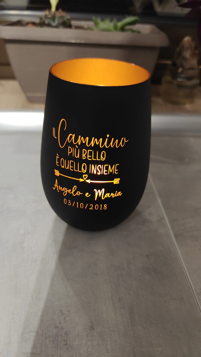 Customer photo review of Cammino Insieme – Lanterna personalizzata per coppie