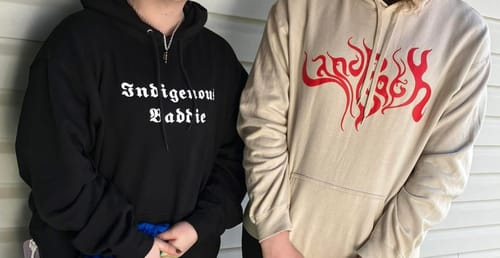 Customer photo review of Land Back Smoke Hoodie