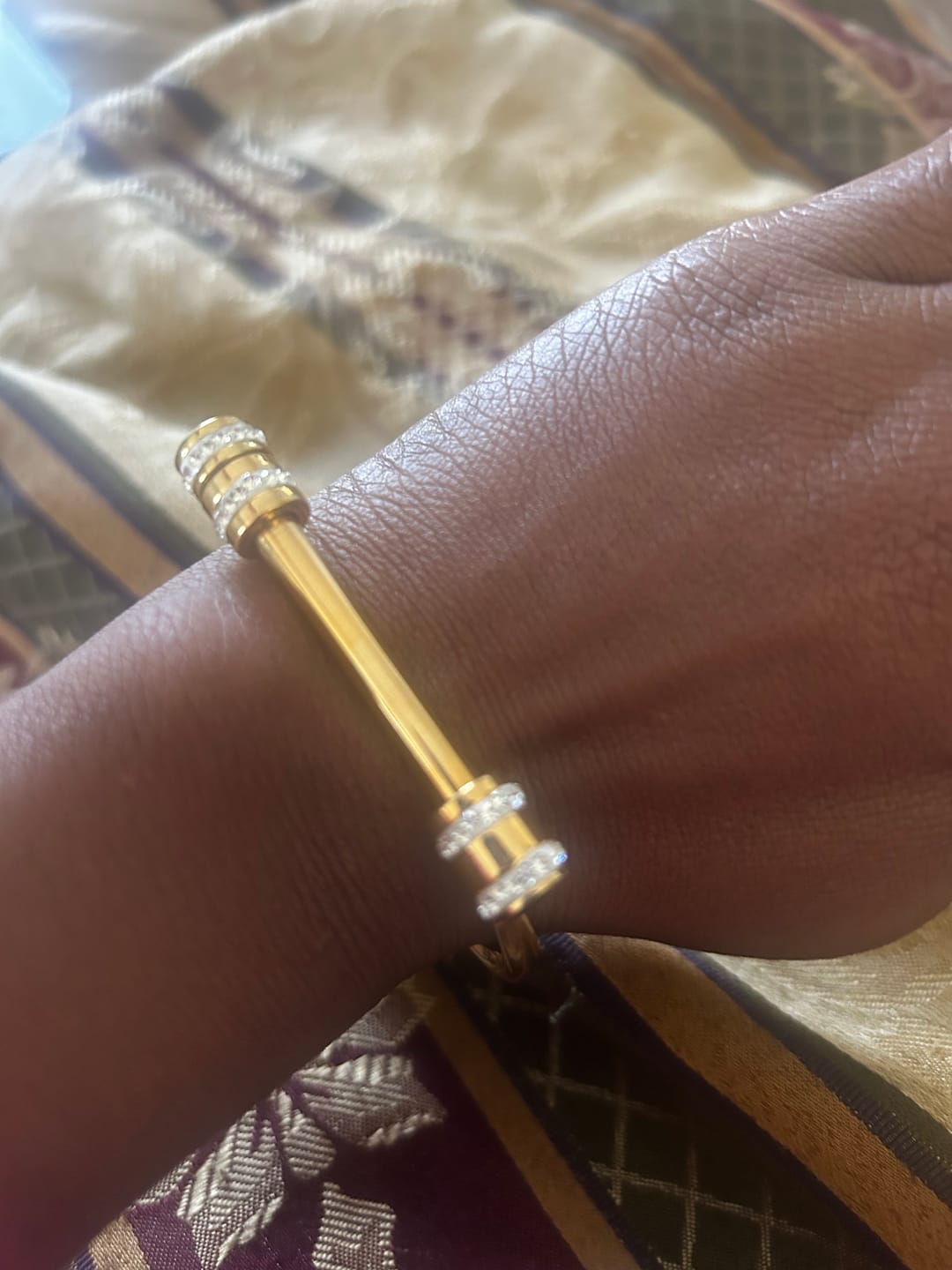Customer photo review of Tabitha Stainless Steel Bar Bangle