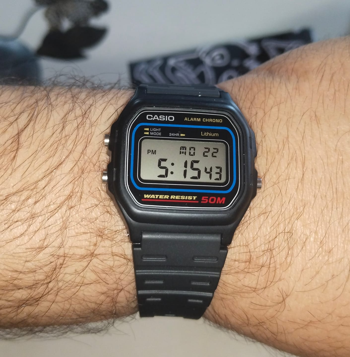 Customer photo review of Reloj Casio Vintage W-59-1VQD Azul/Negro