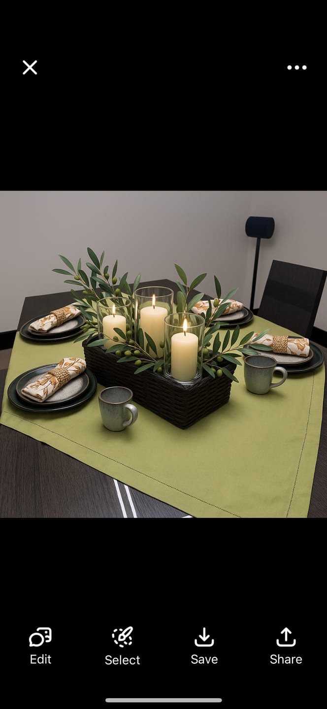 Customer photo review of Classic Hemstitch Table Throw