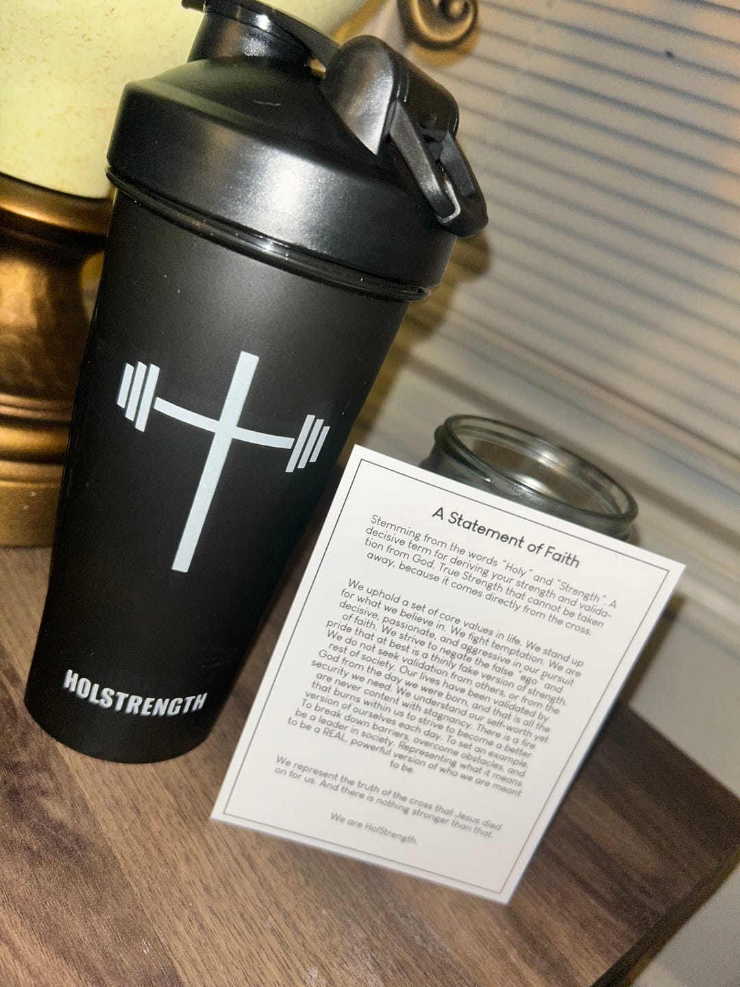 Customer photo review of HolStrength Blender Bottle