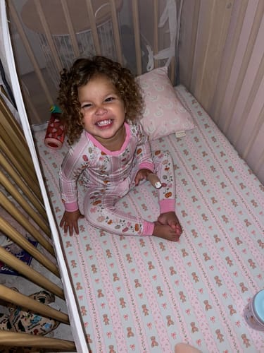Customer photo review of Bear-y Cute Crib Sheet