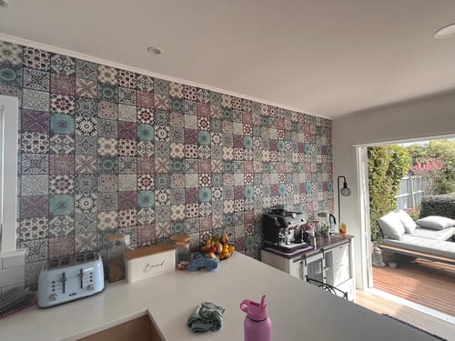 Customer photo review of Bude Tile Wallpaper - Multi