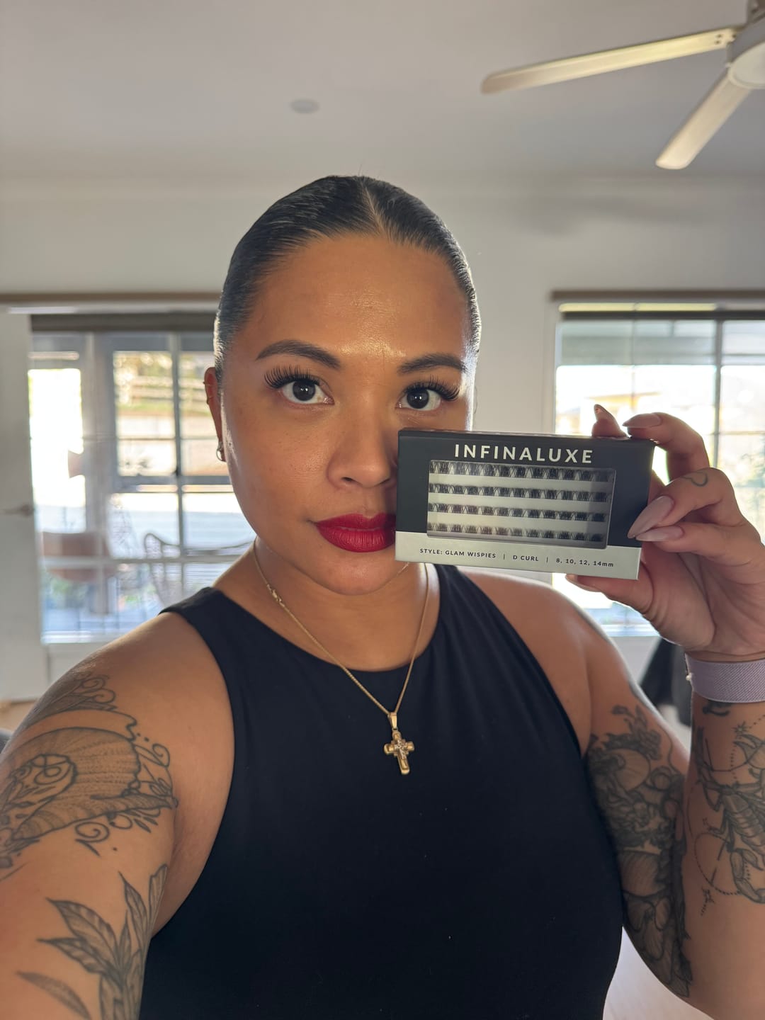 Customer photo review of Infinaluxe Customisable Lash Extensions (4 rows)