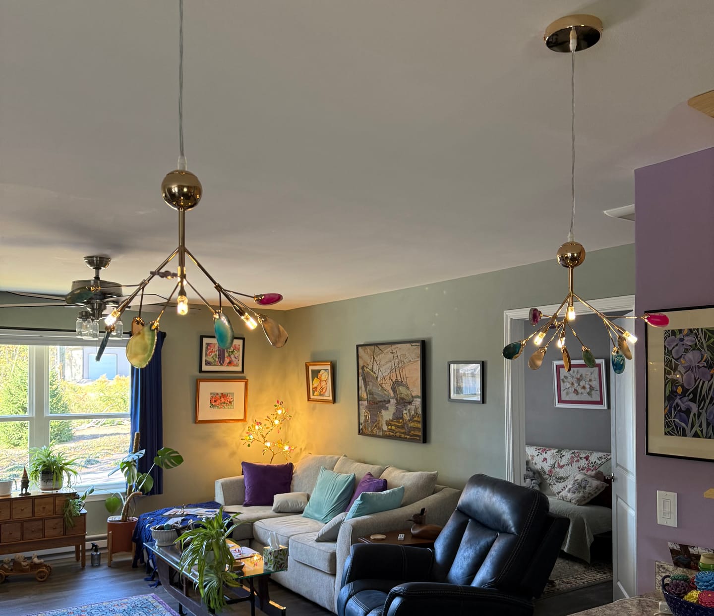 Customer photo review of Heracleum Colorful Agate Branch Chandelier