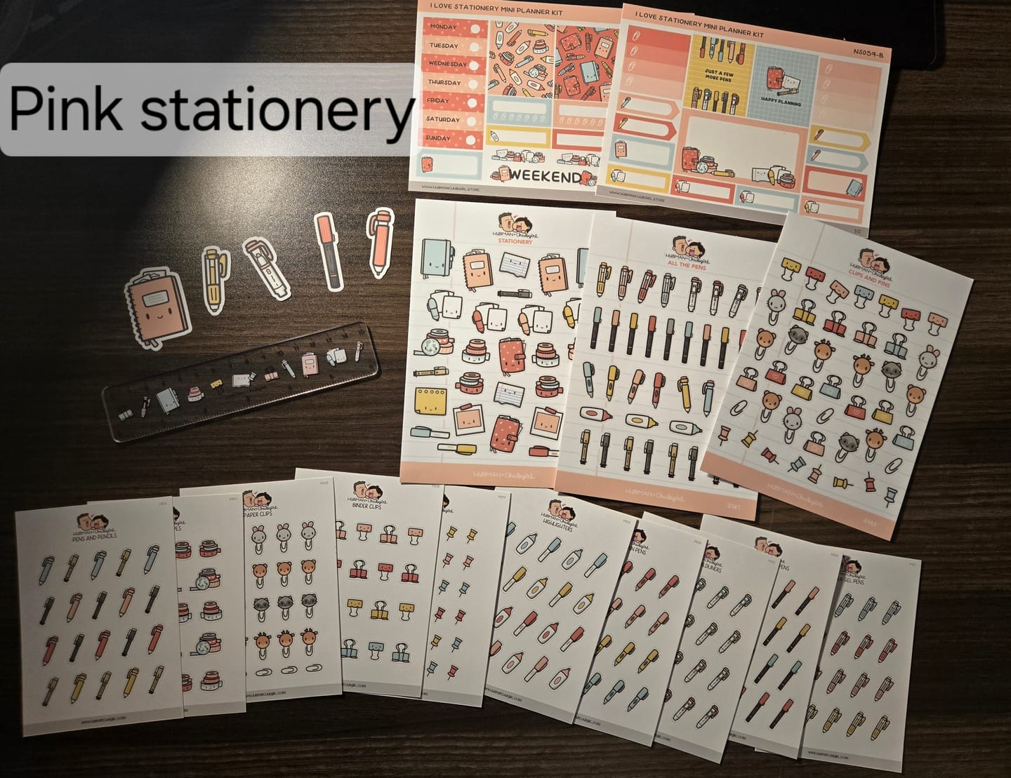 Customer photo review of Sticker Sheet - All the Pens Pink