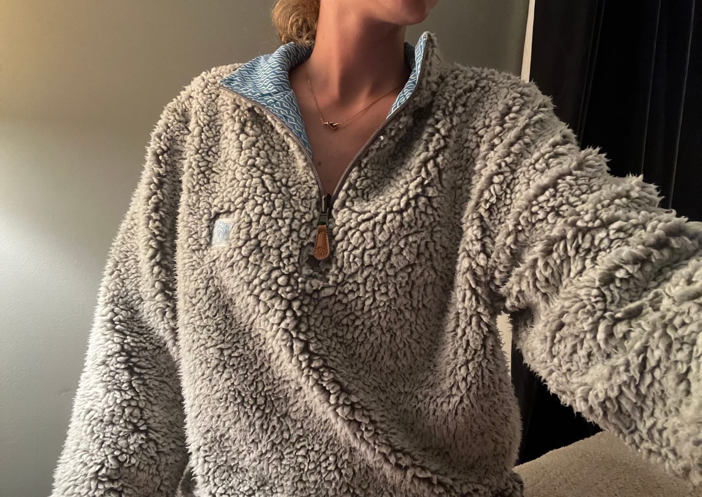 Customer photo review of Reversible Sherpa 1/4 Zip